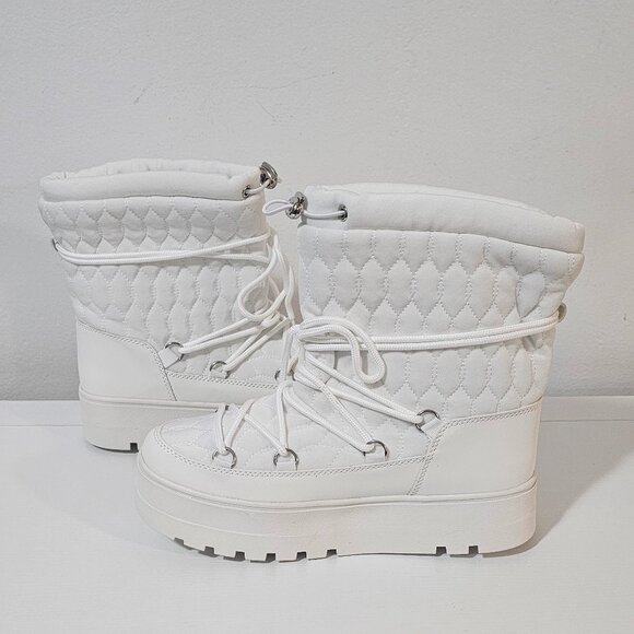 JustFab Neve Cold Weather Bootie /Bright White/ Women's Size 8.5 - 0407 64 6867 - Picture 6 of 6